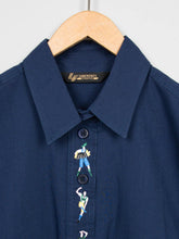 Laden Sie das Bild in den Galerie-Viewer, Blaue Oversize Bluse