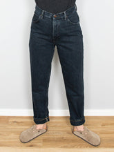 Laden Sie das Bild in den Galerie-Viewer, Blaue High Waist Jeans