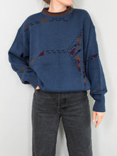 Laden Sie das Bild in den Galerie-Viewer, Blauer Pullover Oversize