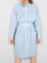 Laden Sie das Bild in den Galerie-Viewer, Blaues Kleid Vintage