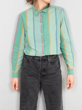Laden Sie das Bild in den Galerie-Viewer, Bluse Gestreift Vintage