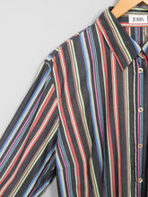 Laden Sie das Bild in den Galerie-Viewer, Bluse Schwarz Streifen Vintage