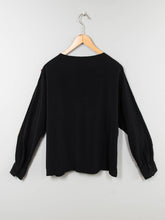 Laden Sie das Bild in den Galerie-Viewer, Bluse Schwarz Vintage