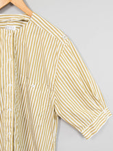 Laden Sie das Bild in den Galerie-Viewer, Bluse Streifen Senf