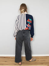 Laden Sie das Bild in den Galerie-Viewer, Bluse Vintage Gestreift