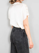 Laden Sie das Bild in den Galerie-Viewer, Bluse Vintage Seide