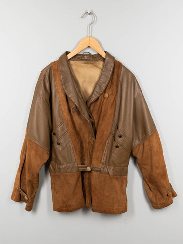 Braune Vintage Lederjacke