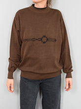 Laden Sie das Bild in den Galerie-Viewer, Brauner Pullover Vintage