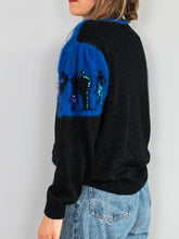 Laden Sie das Bild in den Galerie-Viewer, Cardigan Blau Schwarz