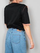 Laden Sie das Bild in den Galerie-Viewer, Bluse Schwarz Stehkragen