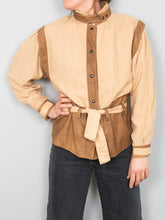 Laden Sie das Bild in den Galerie-Viewer, Jacke Leder Leinen