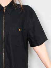 Laden Sie das Bild in den Galerie-Viewer, Tunika Leinen Schwarz