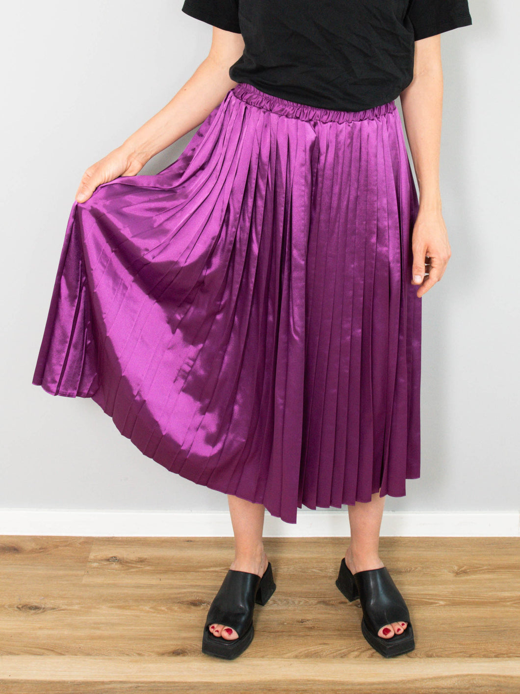 80´s Faltenrock Beere