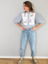 Laden Sie das Bild in den Galerie-Viewer, Folklore Vintage Bluse