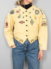 Laden Sie das Bild in den Galerie-Viewer, Gelbe JEansjacke Vintage