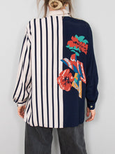 Laden Sie das Bild in den Galerie-Viewer, Gestreifte Vintage Bluse