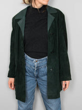 Laden Sie das Bild in den Galerie-Viewer, Gruene Lederjacke Vintage