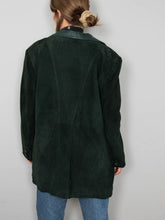 Laden Sie das Bild in den Galerie-Viewer, Gruene Wildlederjacke Vintage