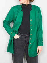 Laden Sie das Bild in den Galerie-Viewer, Gruener Blazer Wolle