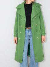Laden Sie das Bild in den Galerie-Viewer, Gruener Vintage Mantel