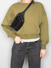 Laden Sie das Bild in den Galerie-Viewer, Hüfttasche Leder Schwarz