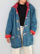 Laden Sie das Bild in den Galerie-Viewer, Jeansmantel Vintage Oversize