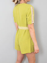 Laden Sie das Bild in den Galerie-Viewer, Jumpsuit Leinen Vintage