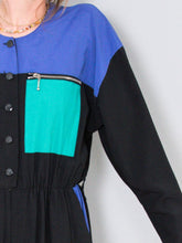 Laden Sie das Bild in den Galerie-Viewer, Jumpsuit Vintage Schwarz