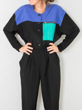 Laden Sie das Bild in den Galerie-Viewer, Jumpsuits Vintage Schwarz