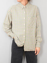 Laden Sie das Bild in den Galerie-Viewer, Karierte Vintage Bluse