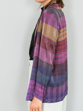 Laden Sie das Bild in den Galerie-Viewer, Seidenblazer Kariert