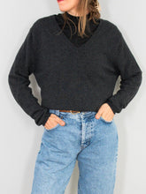 Laden Sie das Bild in den Galerie-Viewer, Kaschmir Pullover Anthrazit