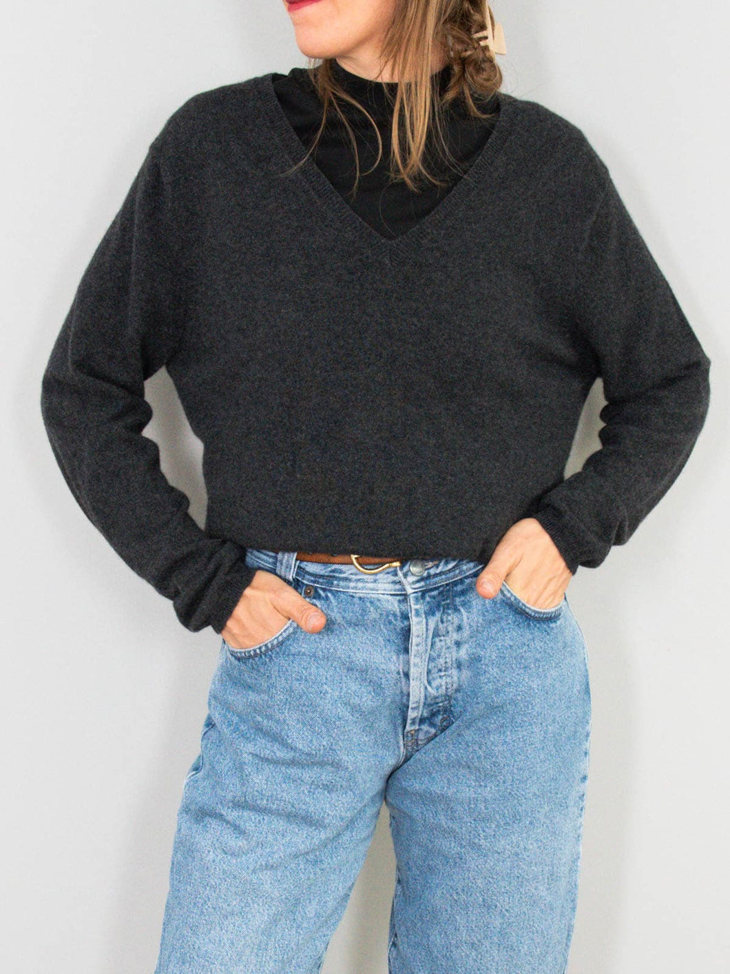 Kaschmir Pullover Anthrazit