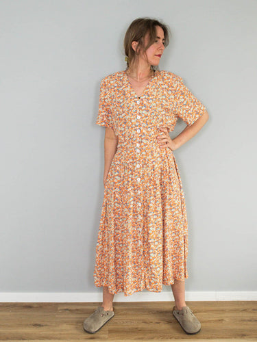 Kleid Orange Vintage