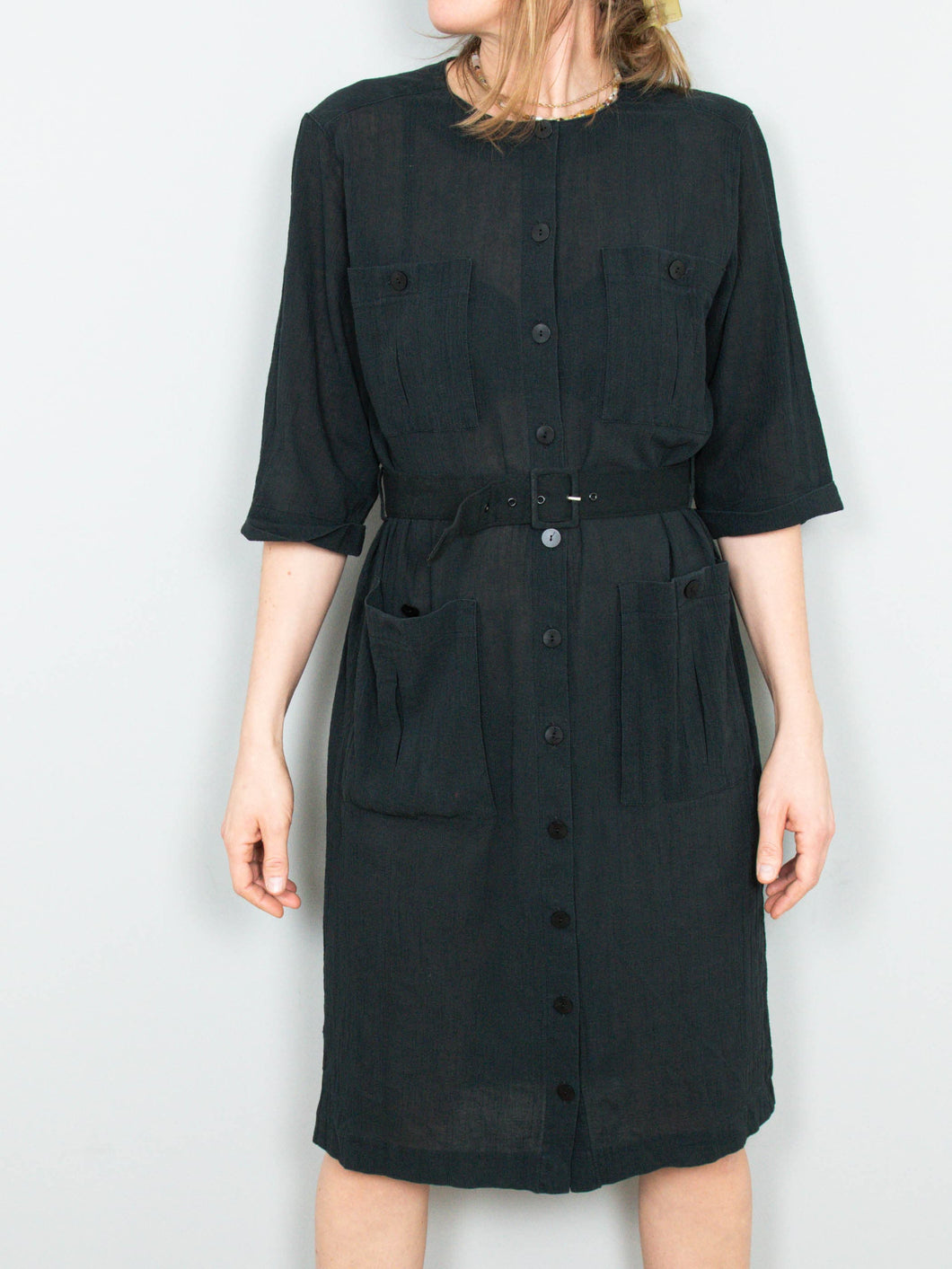 Kleid Schwarz Vintage