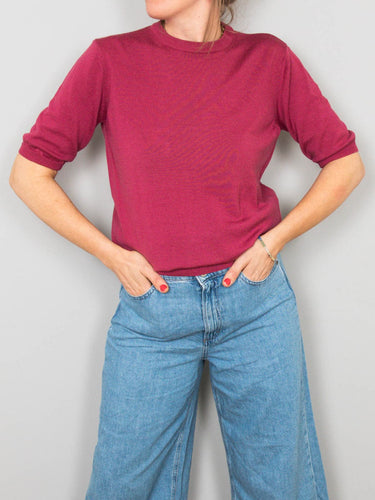 Oberteil Wolle Fuchsia