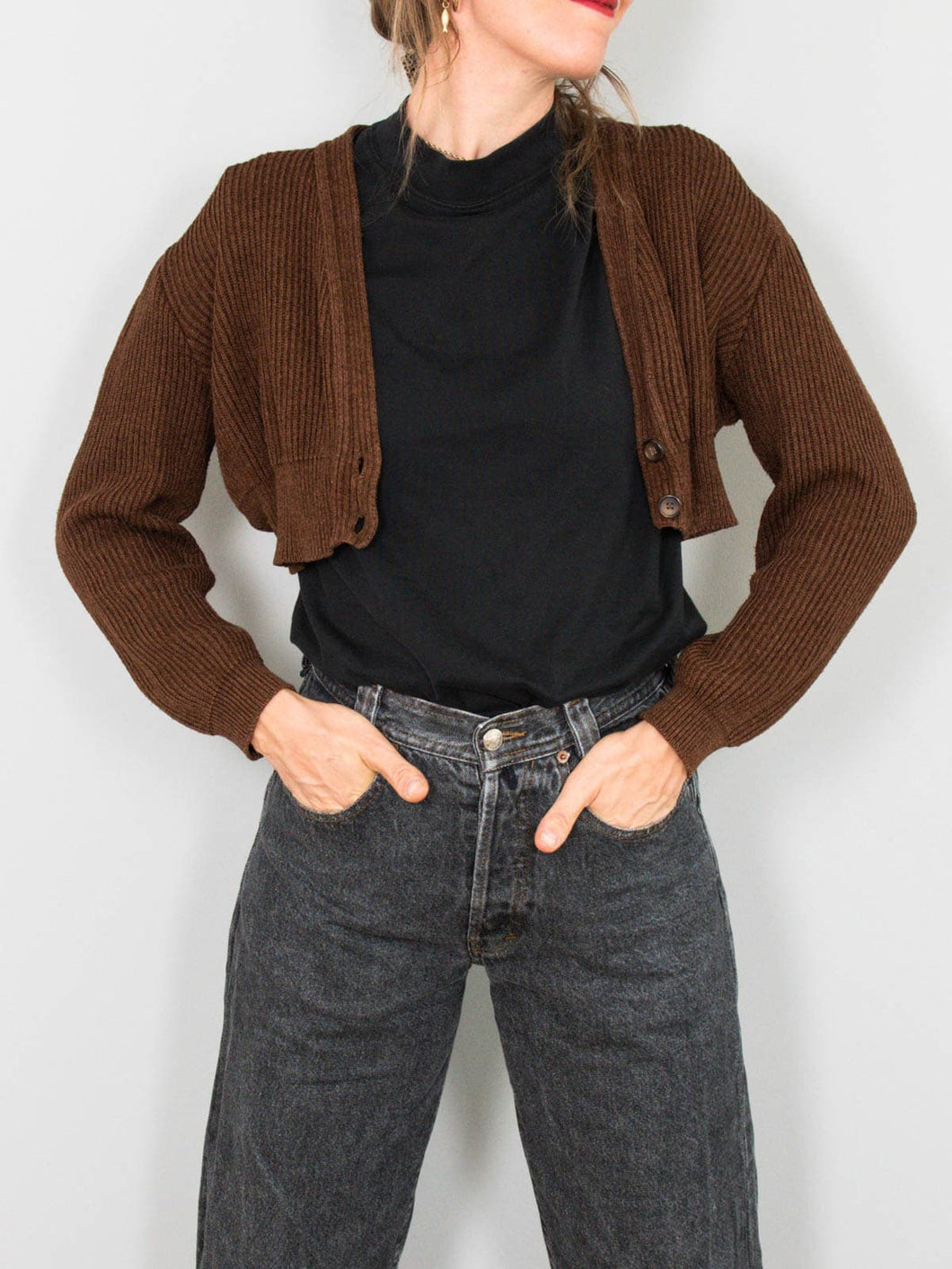 Kurzer Cardigan Wolle