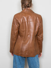 Laden Sie das Bild in den Galerie-Viewer, Lederjacke Braun Vintage