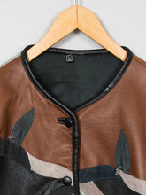 Laden Sie das Bild in den Galerie-Viewer, Lederjacke Patchwork Vintage