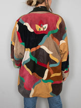 Laden Sie das Bild in den Galerie-Viewer, Lederjacke Patchwork Vintage