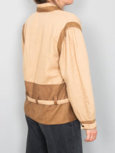 Laden Sie das Bild in den Galerie-Viewer, Lederjacke Vintage Beige