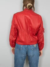 Laden Sie das Bild in den Galerie-Viewer, Lederjacke Rot