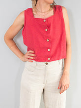 Laden Sie das Bild in den Galerie-Viewer, Leinentop Cropped