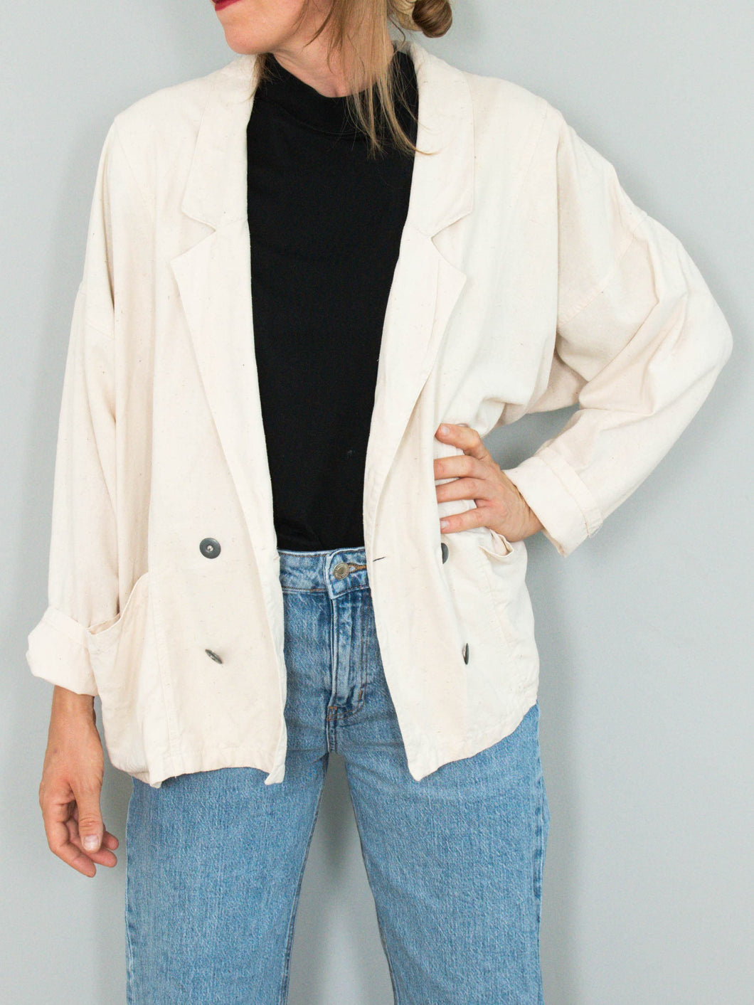 oversize seidenblazer
