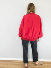 Laden Sie das Bild in den Galerie-Viewer, Seidenblouson Rot