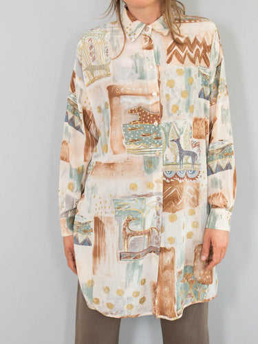 Oversize Seidenbluse Vintage