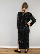 Laden Sie das Bild in den Galerie-Viewer, Paillettenkleid Schwarz