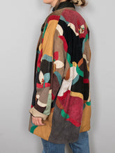 Laden Sie das Bild in den Galerie-Viewer, Patchwork Lederjacke Vintage