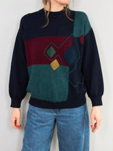 Laden Sie das Bild in den Galerie-Viewer, Pullover Blau Vintage