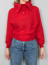Laden Sie das Bild in den Galerie-Viewer, Pullover Mohair Rot